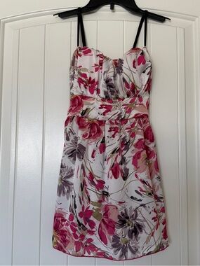 Y2K Coquette Floral Babydoll Tank Top Pink and White Sleeveless Sundress Top
